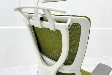 Ergohuman Fit エルゴヒューマン フィット ヘッドレスト付き 中古 中古チェア 高機能チェア 3Dメッシュ グリーンの画像