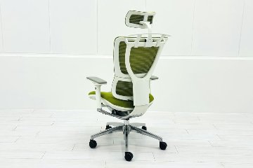 Ergohuman Fit エルゴヒューマン フィット ヘッドレスト付き 中古 中古チェア 高機能チェア 3Dメッシュ グリーンの画像