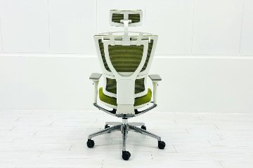 Ergohuman Fit エルゴヒューマン フィット ヘッドレスト付き 中古 中古チェア 高機能チェア 3Dメッシュ グリーンの画像