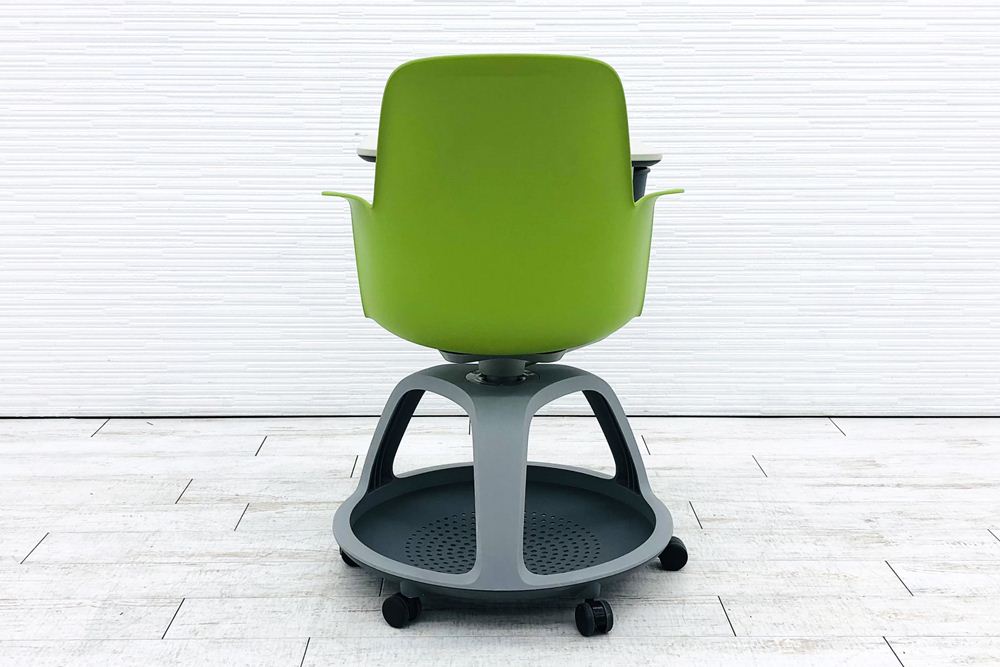 ノードチェア スチールケース 中古 ミーティングチェア 多目的チェア 480120 会議椅子 学習チェア 教育用チェア 中古オフィス家具 ワサビの画像