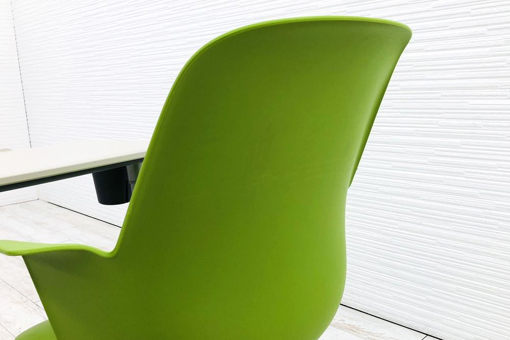 ノードチェア スチールケース 中古 ミーティングチェア 多目的チェア 480120 会議椅子 学習チェア 教育用チェア 中古オフィス家具 ワサビの画像