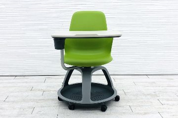 ノードチェア スチールケース 中古 ミーティングチェア 多目的チェア 480120 会議椅子 学習チェア 教育用チェア 中古オフィス家具 ワサビの画像