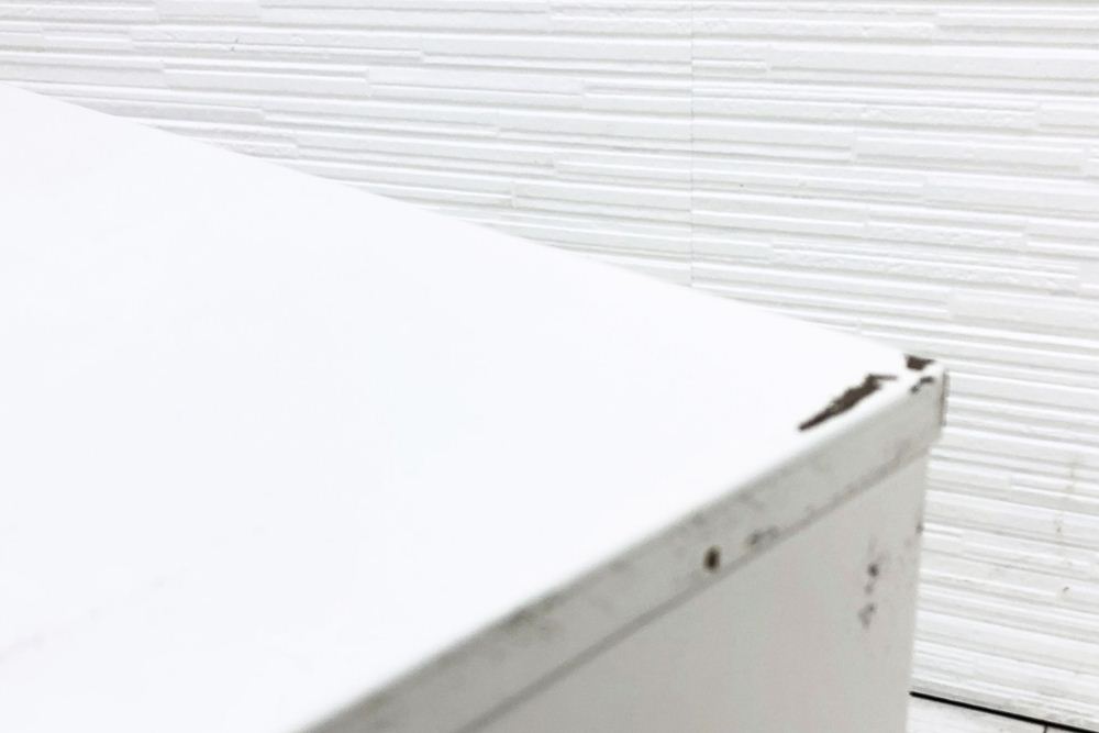 イトーキ CZRワゴン スチールワゴン 3段ワゴン 中古 収納家具 袖机 脇机 CZR-046MPCB-W9 ホワイト ワゴン3段の画像