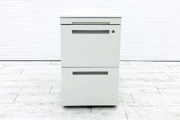 イトーキ CZRワゴン スチールワゴン 3段ワゴン 中古 収納家具 袖机 脇机 CZR-046MPCB-W9 ホワイト ワゴン3段の画像