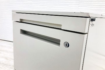 イトーキ CZRワゴン スチールワゴン 3段ワゴン 中古 収納家具 袖机 脇机 CZR-046MPCB-W9 ホワイト ワゴン3段の画像