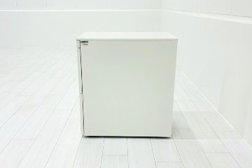 イトーキ CZRワゴン スチールワゴン 3段ワゴン 中古 収納家具 袖机 脇机 ホワイト ワゴン3段 シリンダー錠 400/593/657の画像