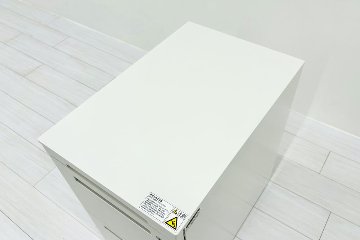 イトーキ CZRワゴン スチールワゴン 3段ワゴン 中古 収納家具 袖机 脇机 ホワイト ワゴン3段 シリンダー錠 400/593/657の画像