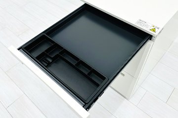 イトーキ CZRワゴン スチールワゴン 3段ワゴン 中古 収納家具 袖机 脇机 ホワイト ワゴン3段 シリンダー錠 400/593/657の画像