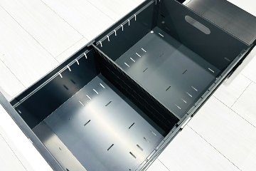 コクヨ ISシリーズ 2段ワゴン 中古 キャビネット 収納家具 袖机 脇机 ホワイト ワゴン2段 中古オフィス家具 シリンダー錠 395/602/600の画像