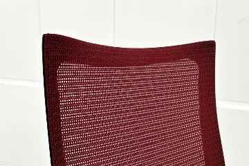 バロンチェア 中古 オカムラ Baron 可動肘 ハイバック 中古オフィス家具 中古オフィスチェア 事務椅子 メッシュチェア レッドの画像