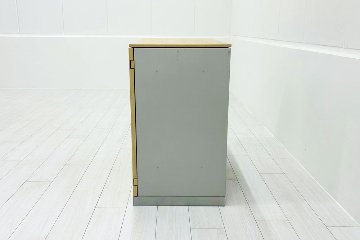 オカムラ レクトライン 2段両開き書庫 中古 スチール書庫 キャビネット 中古オフィス家具 ネオウッドライト 900/450/775 シリンダー錠の画像