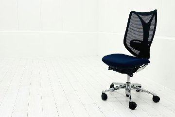 サブリナチェア 中古 オカムラ OKAMURA Sabrina ハイバック 肘無 中古オフィス家具 事務椅子 オフィスチェア ダークブルーの画像