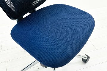 サブリナチェア 中古 オカムラ OKAMURA Sabrina ハイバック 肘無 中古オフィス家具 事務椅子 オフィスチェア ダークブルーの画像