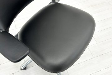 【ポリッシュ脚ピカピカ磨き有！】レオニスチェア LEONIS イトーキ 中古 2020年製 【6脚セット】 役員チェア ハイバック エグゼクティブチェア 中古オフィス家具 レザーの画像
