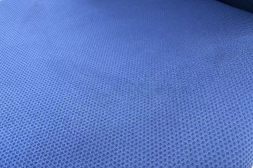 フルーエントチェア 2019年製 中古 オカムラ Fluent 中古オフィス家具 オフィスチェア クッション ハイバック 肘無 ミディアムブルーの画像