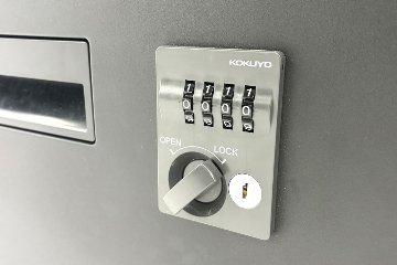 コクヨ エディア 【上下セット】 スチール書庫 3段ラテラル書庫 両開き書庫 中古 収納家具 中古オフィス家具 ブラック ダイヤル錠 900/450/1890の画像