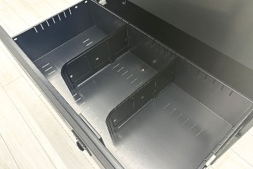 コクヨ エディア 【上下セット】 スチール書庫 3段ラテラル書庫 両開き書庫 中古 収納家具 中古オフィス家具 ブラック ダイヤル錠 900/450/1890の画像