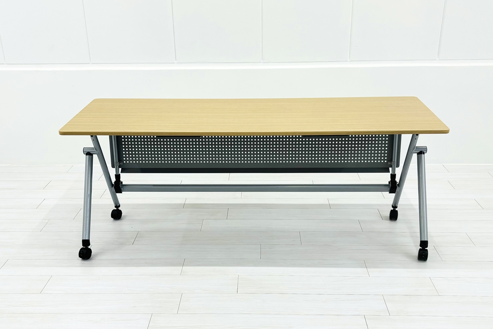 イトーキ ミーティングテーブル 中古  会議机 折りたたみ テーブル 中古オフィス家具 フォールディングテーブル 1800/600/720の画像