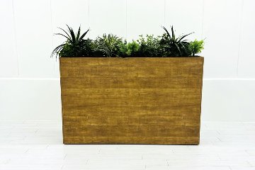 イトーキ ノットワーク プラントボックス ハイタイプ 造花付き 中古 フェイクグリーン 間地切り 中古オフィス家具 フラワースタンド 1800/300/1160の画像