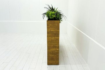 イトーキ ノットワーク プラントボックス ハイタイプ 造花付き 中古 フェイクグリーン 間地切り 中古オフィス家具 フラワースタンド 1800/300/1160の画像
