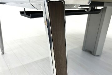 オカムラ プリシード ブーメランデスク 中古 【三台一式タイプ】 幅1200 中古オフィス家具 プライズウッドダークの画像