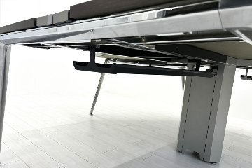 オカムラ プリシード ブーメランデスク 中古 【三台一式タイプ】 幅1200 中古オフィス家具 プライズウッドダークの画像