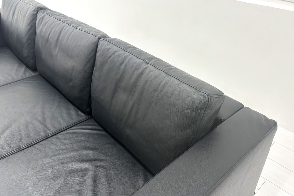 ウォルター・ノル フォスター ノール Knoll 3人掛けソファー 中古 中古オフィス家具 本革 レザー 2160/880/780の画像