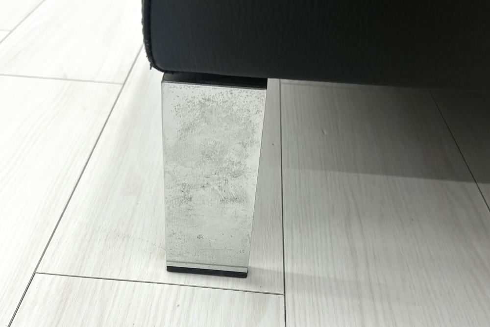 ウォルター・ノル フォスター ノール Knoll 3人掛けソファー 中古 中古オフィス家具 本革 レザー 2160/880/780の画像