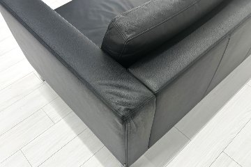 ウォルター・ノル フォスター ノール Knoll 3人掛けソファー 中古 中古オフィス家具 本革 レザー 2160/880/780の画像