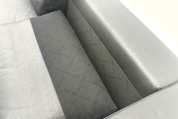 ウォルター・ノル フォスター ノール Knoll 3人掛けソファー 中古 中古オフィス家具 本革 レザー 2160/880/780の画像