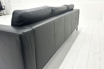 ウォルター・ノル フォスター ノール Knoll 3人掛けソファー 中古 中古オフィス家具 本革 レザー 2160/880/780の画像