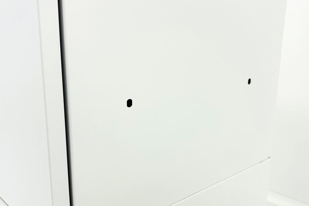 イトーキ シンラインキャビネット 中古 上下セット 3段ラテラル+両開き書庫 キャビネット ホワイト シリンダー錠 900/450/2135の画像