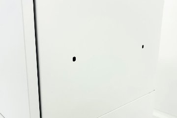 イトーキ シンラインキャビネット 中古 上下セット 3段ラテラル+両開き書庫 キャビネット ホワイト シリンダー錠 900/450/2135の画像