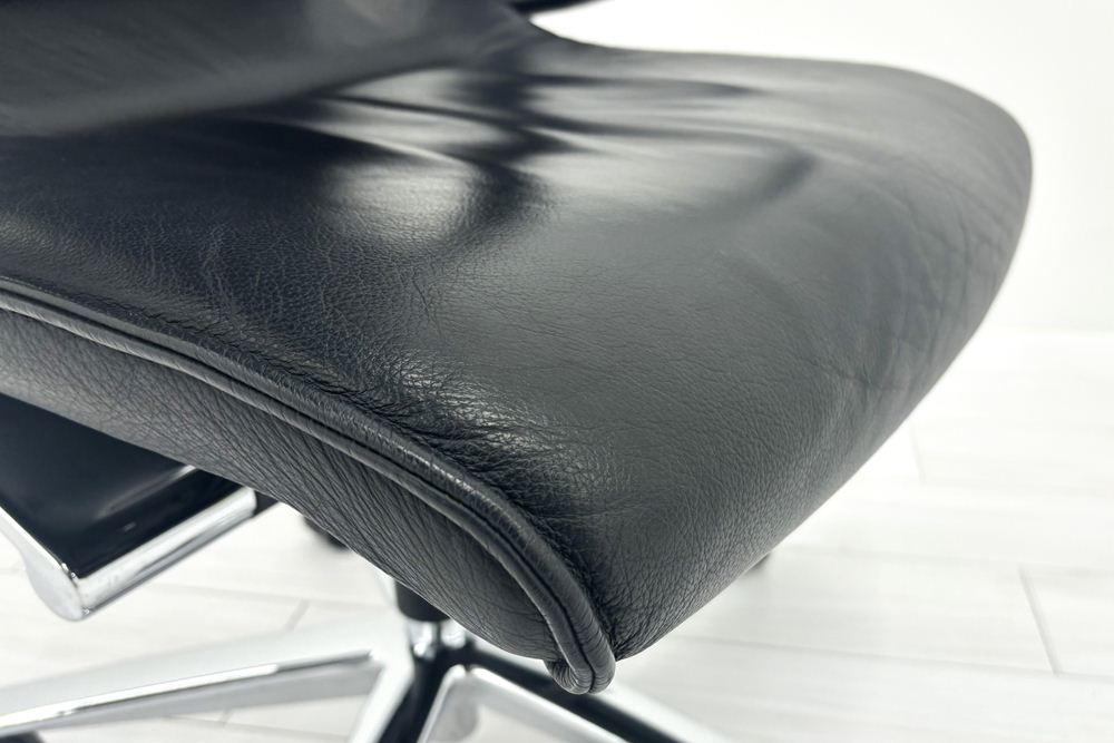  Wilkhahn Modus ウィルクハーン モダスチェア 中古 エグゼクティブチェア マネジメントチェア ブラック 中古オフィス家具 本革張り レザーの画像
