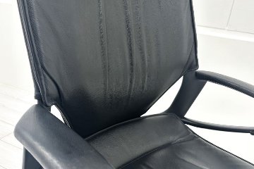  Wilkhahn Modus ウィルクハーン モダスチェア 中古 エグゼクティブチェア マネジメントチェア ブラック 中古オフィス家具 本革張り レザーの画像