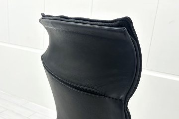  Wilkhahn Modus ウィルクハーン モダスチェア 中古 エグゼクティブチェア マネジメントチェア ブラック 中古オフィス家具 本革張り レザーの画像