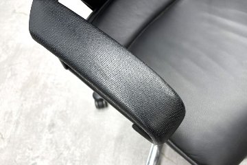 Wilkhahn Modus ウィルクハーン モダスチェア 中古 エグゼクティブチェア マネジメントチェア ブラック 中古オフィス家具 本革張り レザーの画像