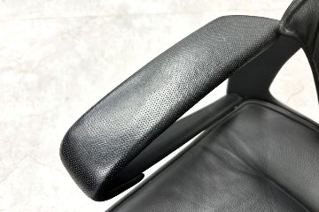  Wilkhahn Modus ウィルクハーン モダスチェア 中古 エグゼクティブチェア マネジメントチェア ブラック 中古オフィス家具 本革張り レザーの画像