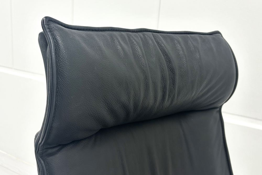  Wilkhahn Modus ウィルクハーン モダスチェア 中古 エグゼクティブチェア マネジメントチェア ブラック 中古オフィス家具 本革張り レザーの画像