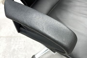  Wilkhahn Modus ウィルクハーン モダスチェア 中古 エグゼクティブチェア マネジメントチェア ブラック 中古オフィス家具 本革張り レザーの画像
