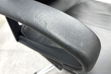  Wilkhahn Modus ウィルクハーン モダスチェア 中古 エグゼクティブチェア マネジメントチェア ブラック 中古オフィス家具 本革張り レザーの画像