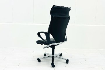  Wilkhahn Modus ウィルクハーン モダスチェア 中古 エグゼクティブチェア マネジメントチェア ブラック 中古オフィス家具 本革張り レザーの画像