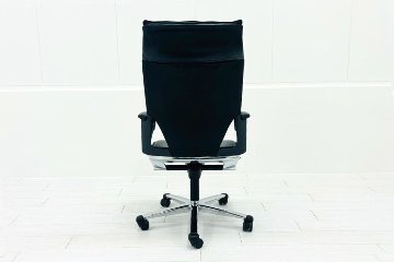  Wilkhahn Modus ウィルクハーン モダスチェア 中古 エグゼクティブチェア マネジメントチェア ブラック 中古オフィス家具 本革張り レザーの画像