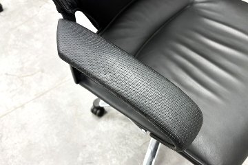  Wilkhahn Modus ウィルクハーン モダスチェア 中古 エグゼクティブチェア マネジメントチェア ブラック 中古オフィス家具 本革張り レザーの画像