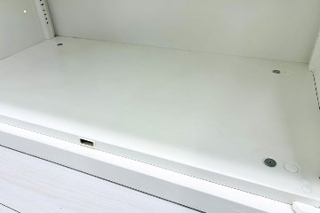 スチール書庫 ホワイト 両開き書庫 スチール 中古 オカムラ レクトライン キャビネット 中古書庫  中古オフィス家具 900/500/1250の画像