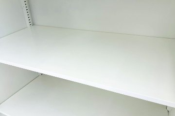 スチール書庫 ホワイト 両開き書庫 スチール 中古 オカムラ レクトライン キャビネット 中古書庫  中古オフィス家具 900/500/1250の画像
