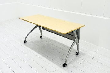 イトーキ ミーティングテーブル 中古  会議机 折りたたみ テーブル 中古オフィス家具 フォールディングテーブル 1500/600/700の画像
