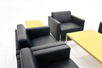 応接家具 【9点セット】 応接セット 中古 応接ソファ 応接テーブル 応接ソファー 中古オフィス家具 レザーの画像