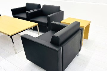 応接家具 【9点セット】 応接セット 中古 応接ソファ 応接テーブル 応接ソファー 中古オフィス家具 レザーの画像