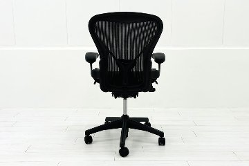 ハーマンミラー アーロンチェア 中古 Bサイズ Herman Miller Aeron Chairs 中古オフィス家具 前傾チルト 固定肘 ポスチャーフィットの画像